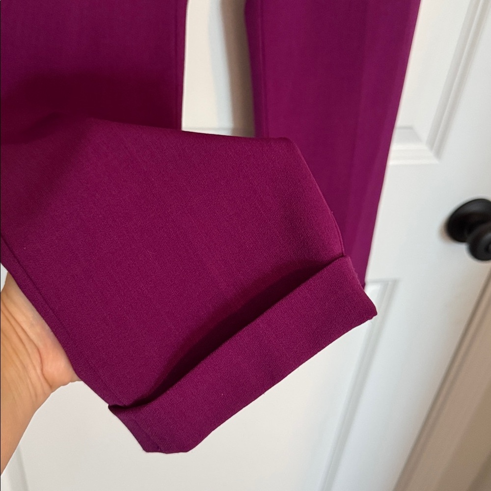 Deep Purple Women's Purple Dark Magenta Undertone Work Office Trouser Pants - Picture 14 of 16